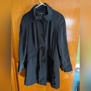London Fog Women's Classic Black Trench Coat